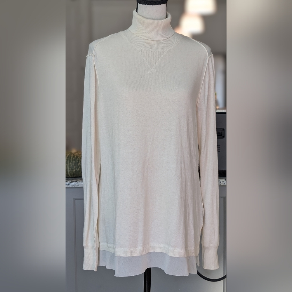 Simply Vera Vera Wang Cream Ribbed Knit Sweater.NWOT!!